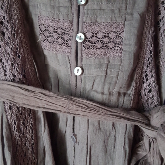 Free People Crochet Lilac purple Prairie sax Dress - Picture 8 of 11